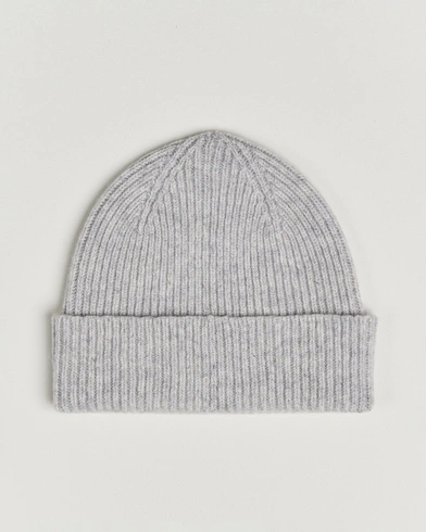 Robert Mackie Clyde Lambswool Beanie Pearl Grey – Grau