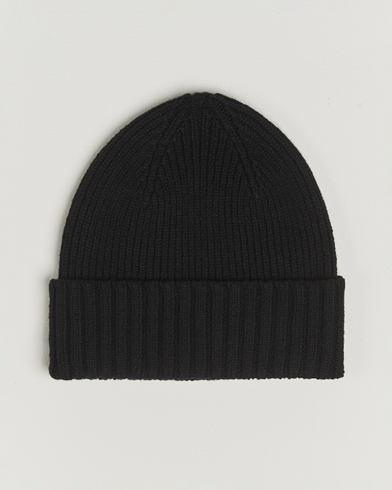 Robert Mackie Kingswell Ribbed Wool/Cashmere Beanie Black – Schwarz