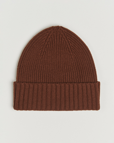 Robert Mackie Kingswell Ribbed Wool/Cashmere Beanie Brown – Braun