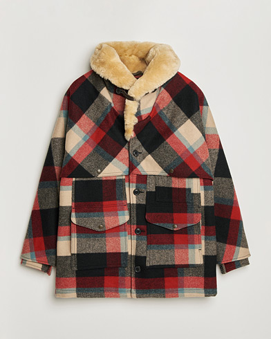 Filson Wool Lined Packer Coat Red/Cream/Blue Plaid – Mehrfarbig