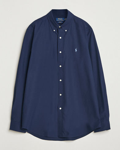 Polo Ralph Lauren Custom Fit Stretch Poplin Shirt Newport Navy – Blau