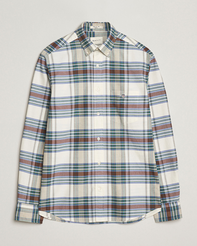 Gant Regular Fit Oxford Checked Shirt Woody Green – Grün