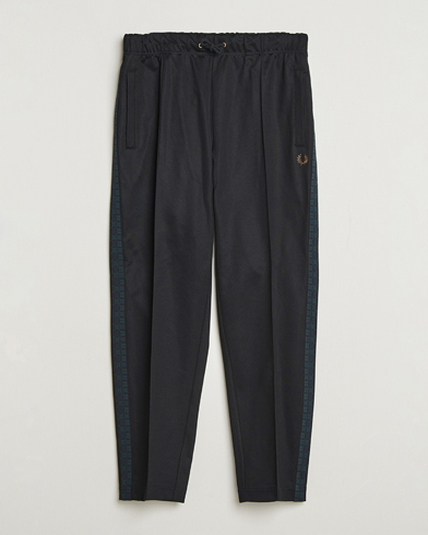 Fred Perry Blackwatch Tartan Taped Track Pants Black – Schwarz