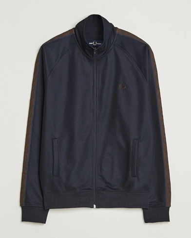 Fred Perry Taped Track Jacket Navy – Blau