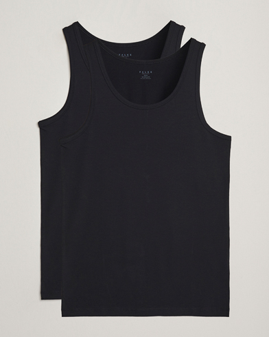Falke 2-Pack Cotton Tank Top Black – Schwarz