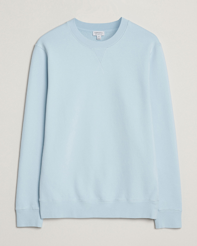 Sunspel Loopback Sweatshirt Frost Blue – Blau