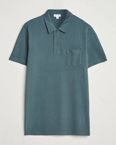 Sunspel Riviera Polo Shirt Dark Petrol – Grün
