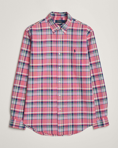 Polo Ralph Lauren Custom Fit Oxford Checked Shirt Pink/Blue – Rosa