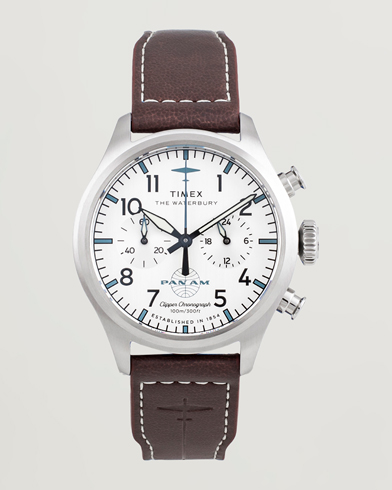 Timex Waterbury Ace Pan Chronograph 41mm Silver Dial – Braun