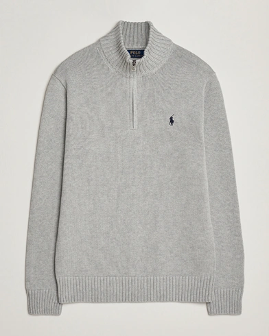 Polo Ralph Lauren Cotton Pullover Half Zip Andover Heather – Grau