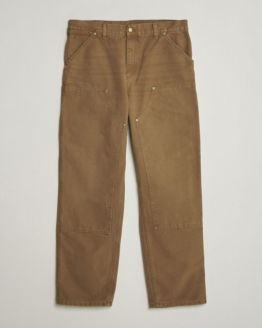 Carhartt WIP Double Knee Pants Hamilton Brown Grind Washed – Braun
