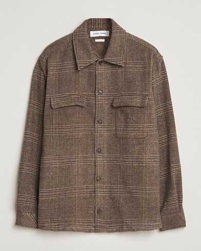 Samsøe Samsøe Castor Checked Overshirt Black Coffee – Braun