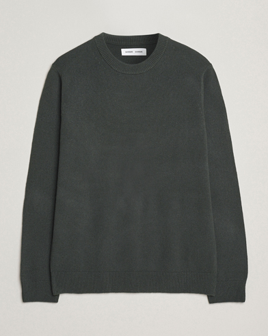 Samsøe Samsøe Isak Knitted Crew Neck Dark Evergreen – Grün