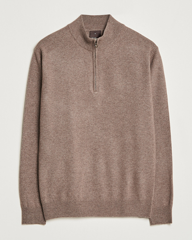Oscar Jacobson Patton Wool Half-Zip Beige – Beige