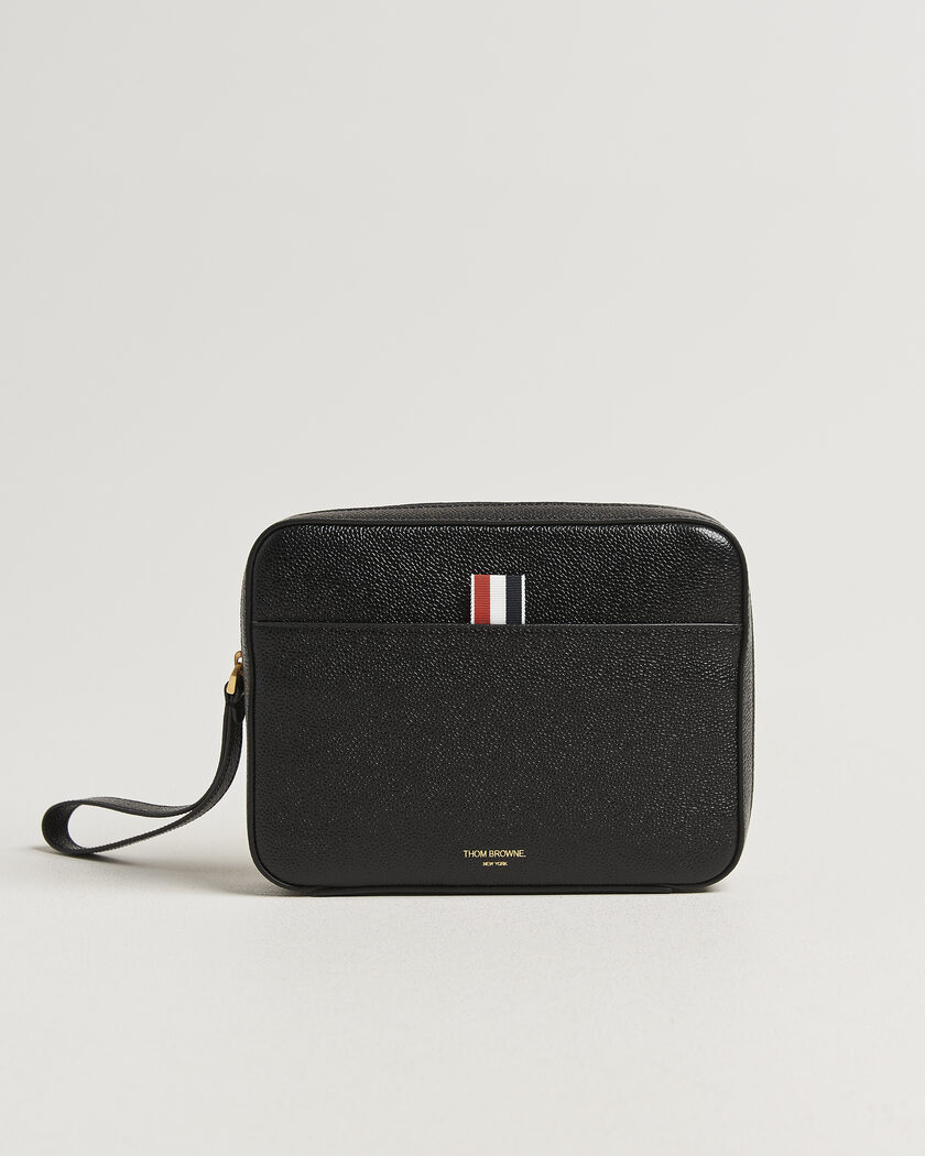 Thom Browne Pebble Grain Leather Bag Black – Schwarz