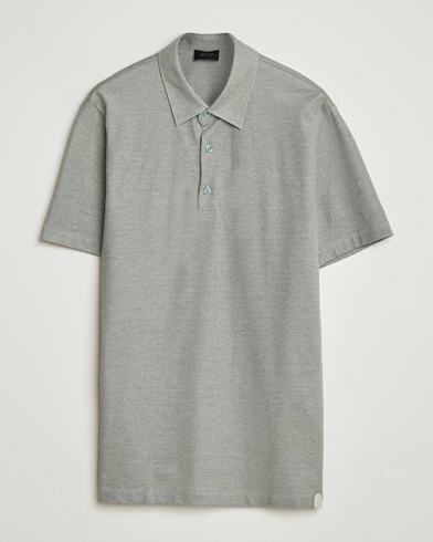 Brioni Short Sleeve Cotton Piquet Polo Light Green – Grün