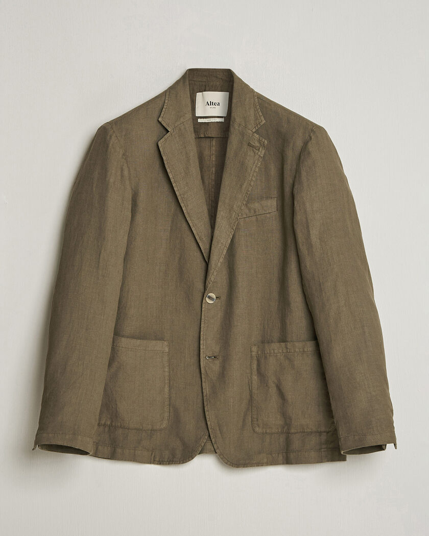 Altea Linen Blazer Military – Grün