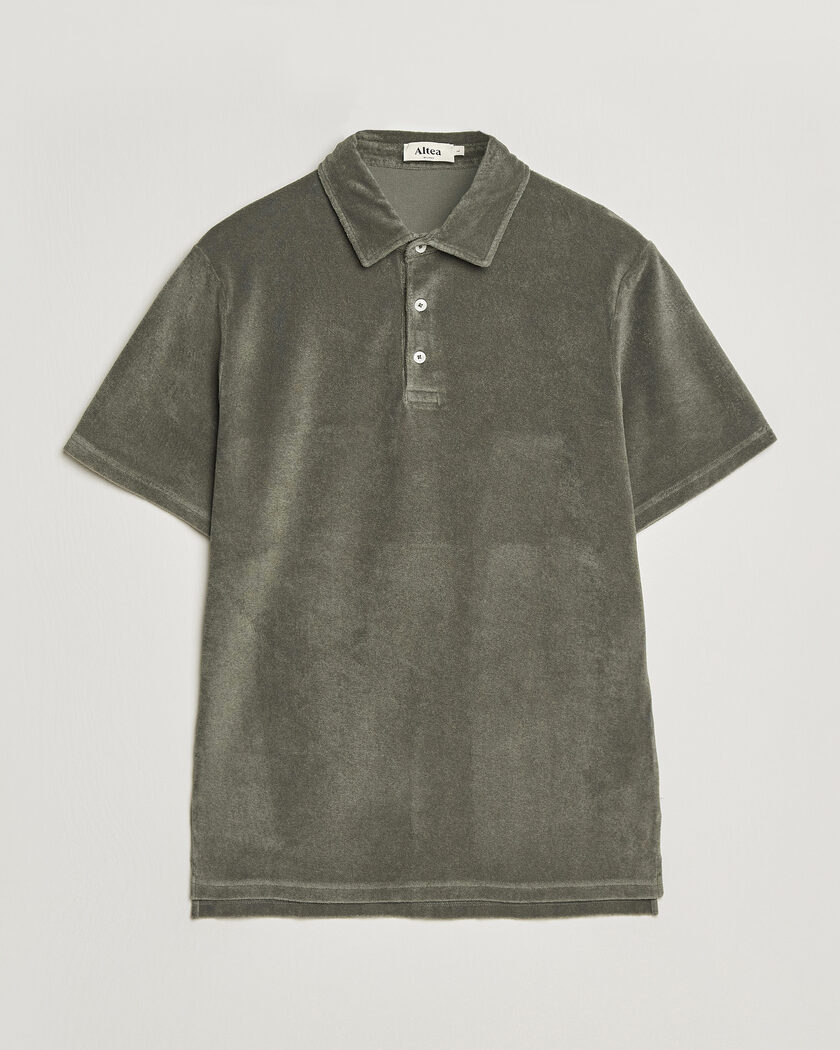 Altea Terry Cotton Polo Olive – Grün