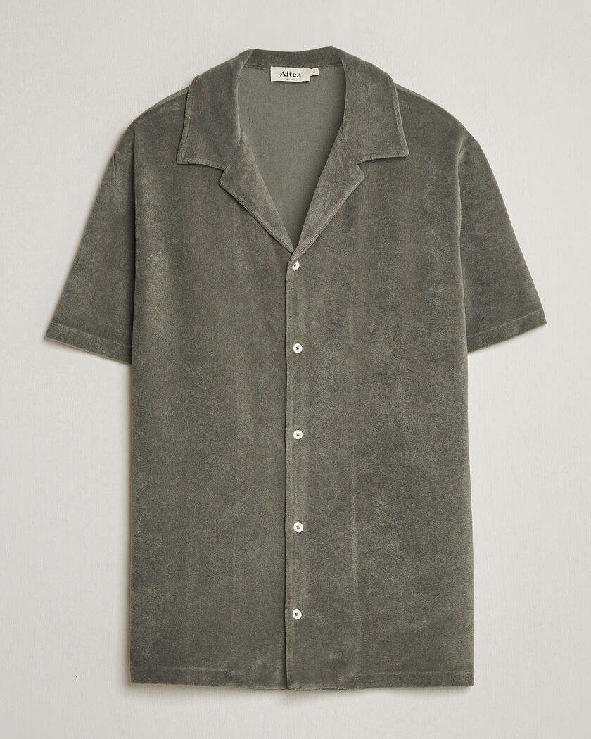  Altea Terry Bowling Shirt Olive – Grün