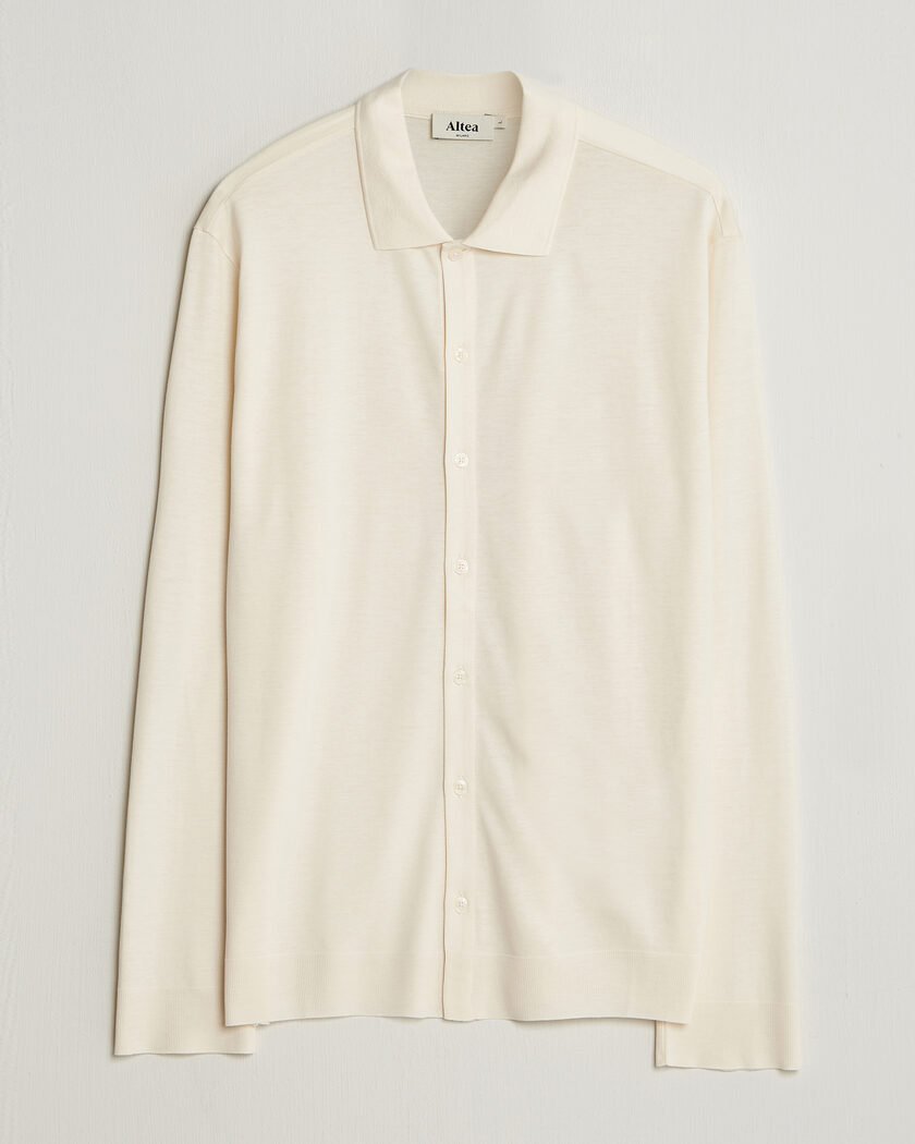 Altea Jersey Knit Shirt Off White – Weiß
