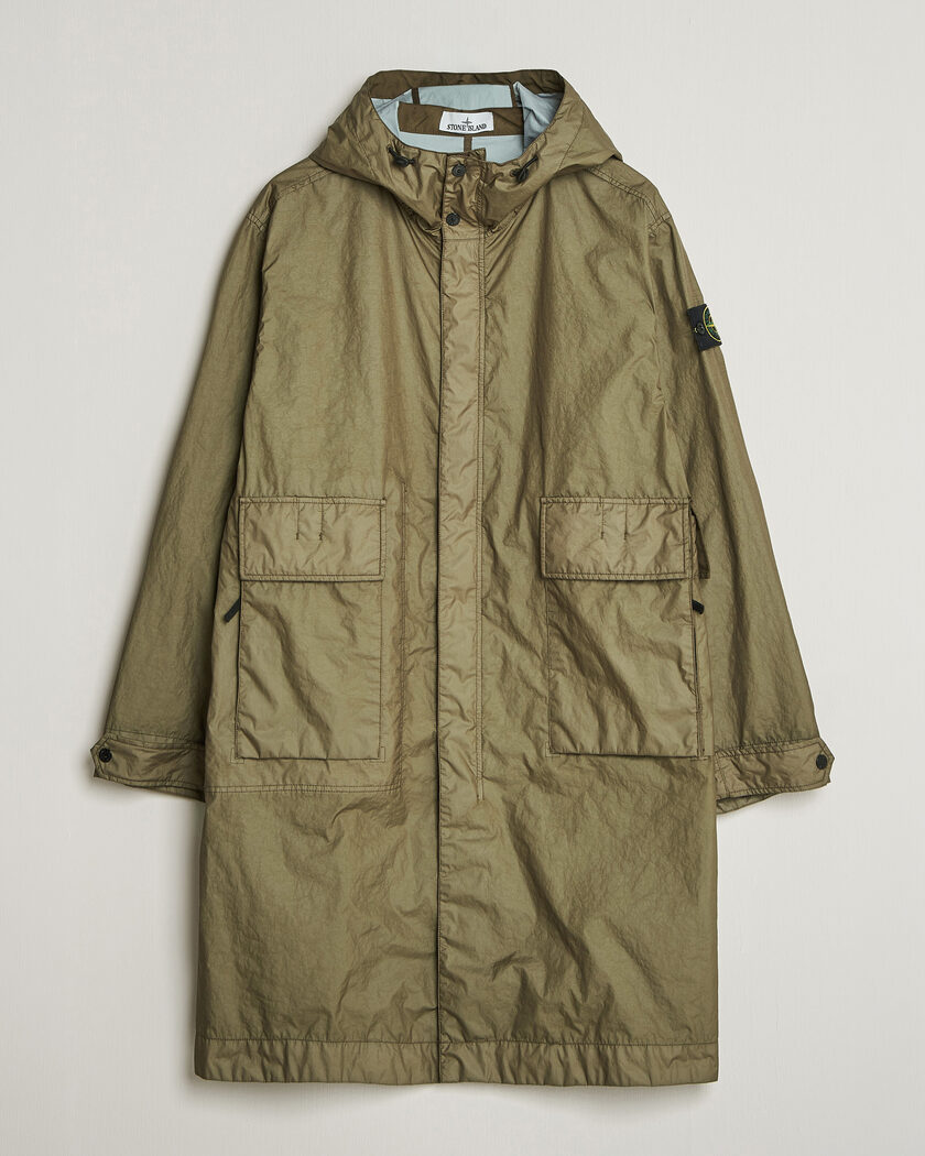 Stone Island Membrana 3L Hooded Parka Military Green – Grün