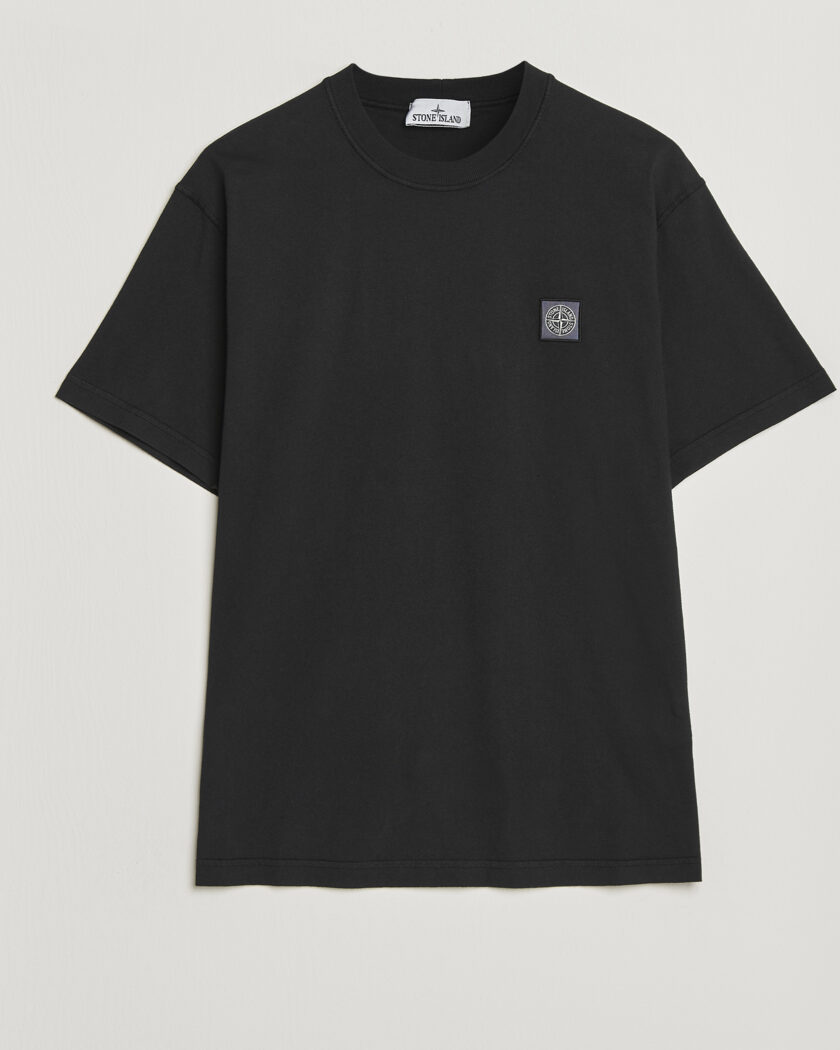 Stone Island Organic Cotton Fissato Effect T-Shirt Black – Schwarz