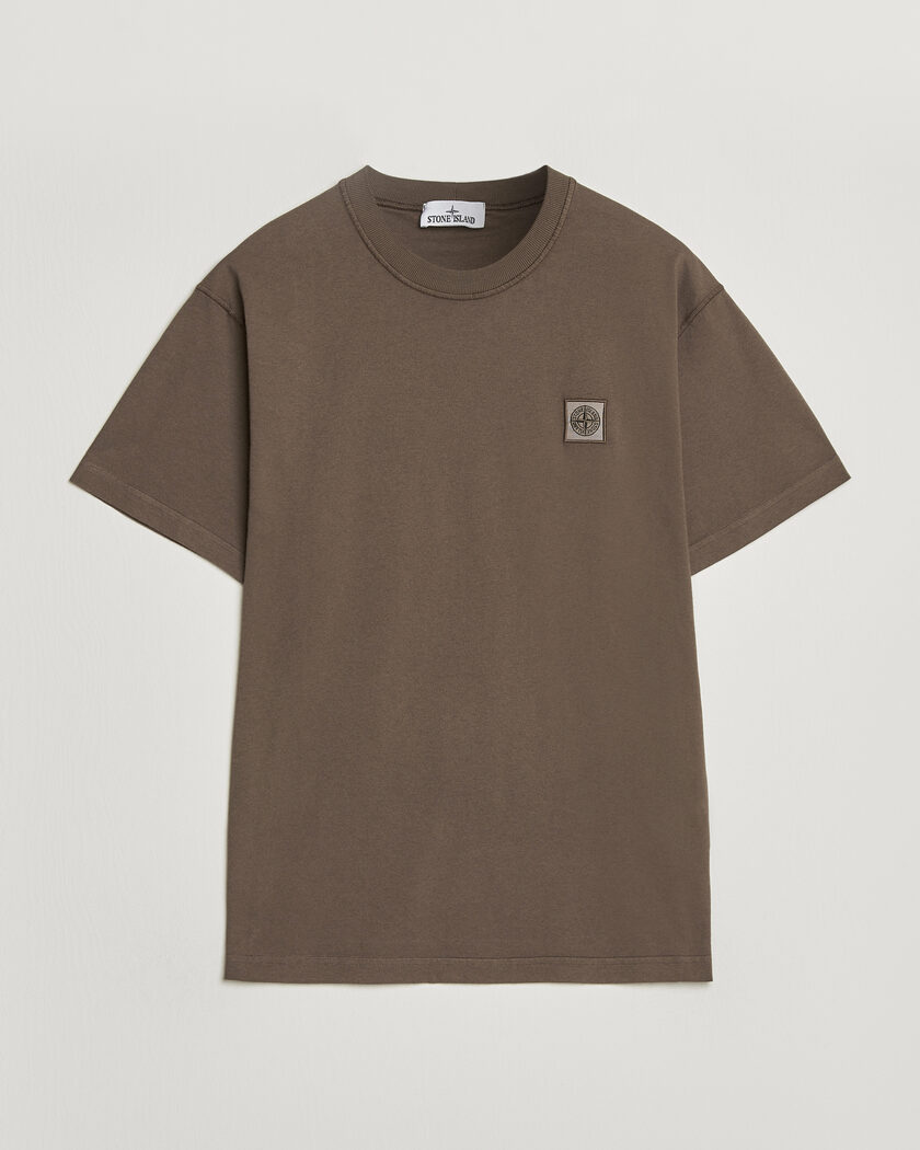 Stone Island Organic Cotton Fissato Effect T-Shirt Umber – Braun