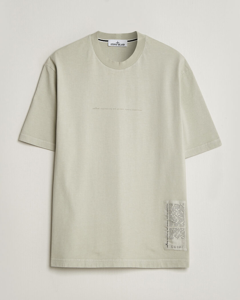 Stone Island Combed Cotton Jersey Printed T-Shirt Pearl Grey – Grau