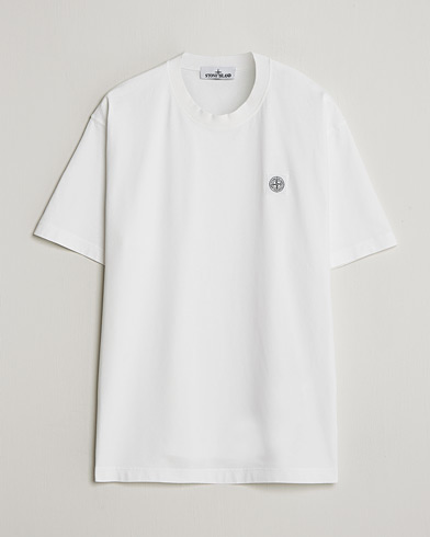 Stone Island Combed Organic Cotton T-Shirt White – Weiß