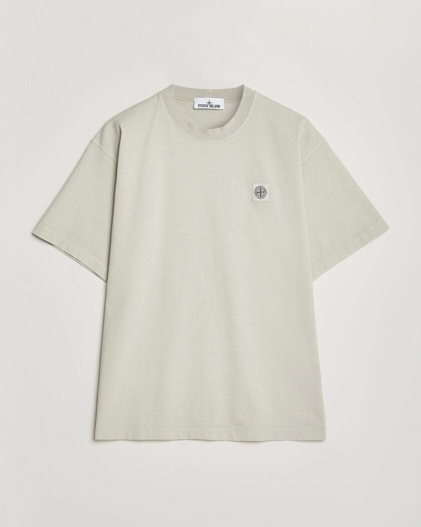 Stone Island Combed Organic Cotton T-Shirt Pearl Grey – Grau