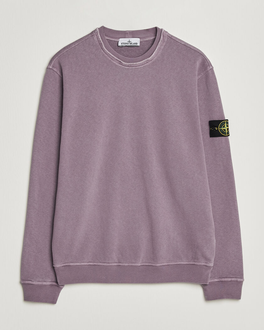 Stone Island Old Dyed Cotton Sweatshirt Purple Grey – Lila