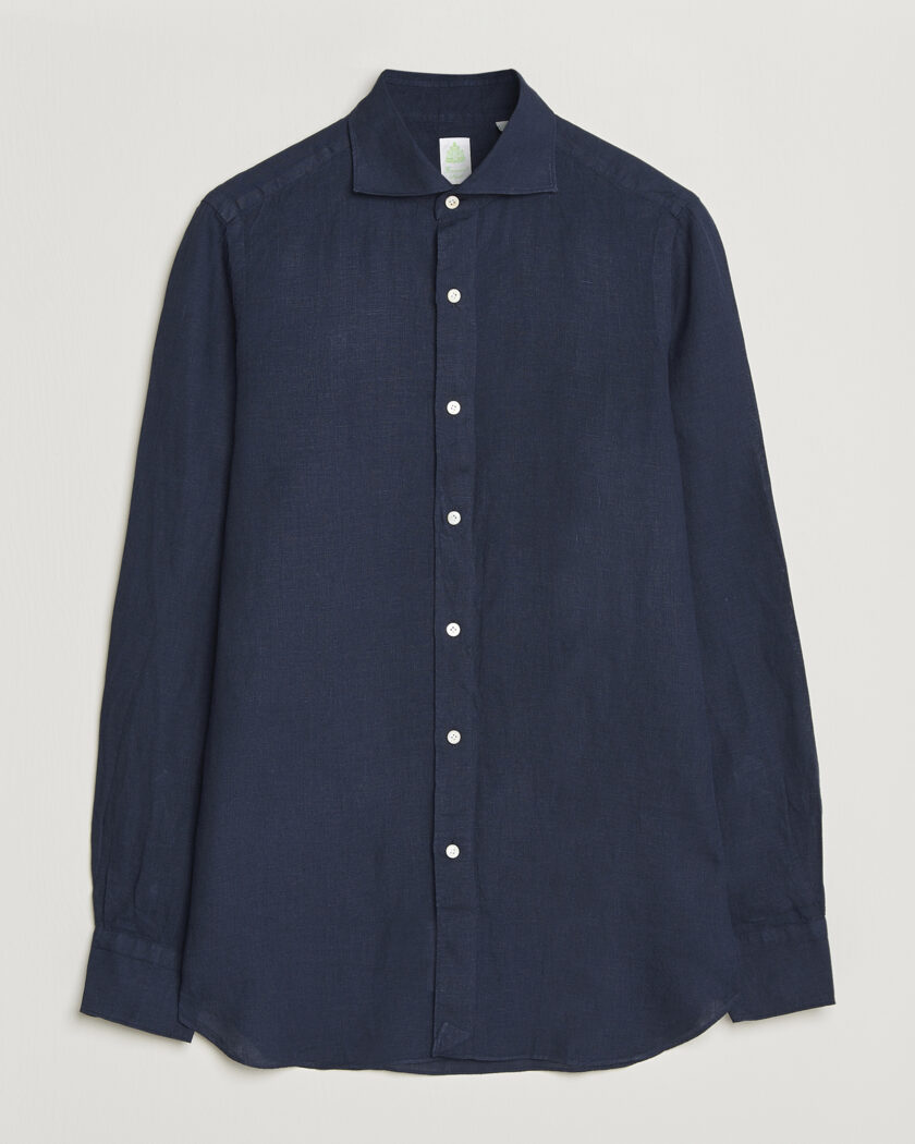 Finamore Napoli Gaeta Linen Shirt Navy – Blau