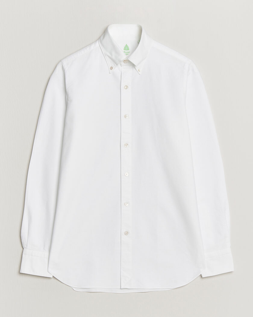Finamore Napoli Gaeta Oxford Button Down Shirt White – Weiß