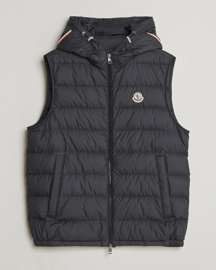 Moncler Marseillan Hooded Down Vest Black – Schwarz