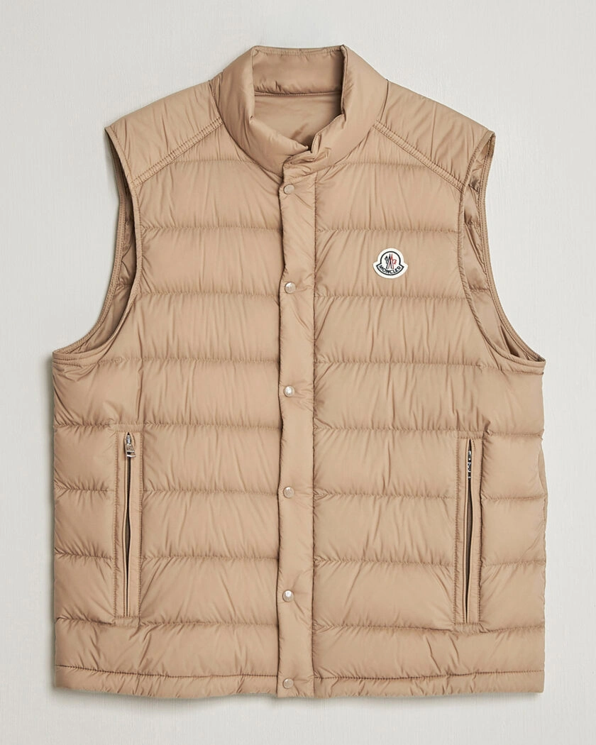 Moncler Barthe Down Vest Tan – Beige