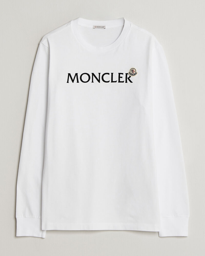 Moncler Lettering Logo Long Sleeve T-Shirt White – Weiß