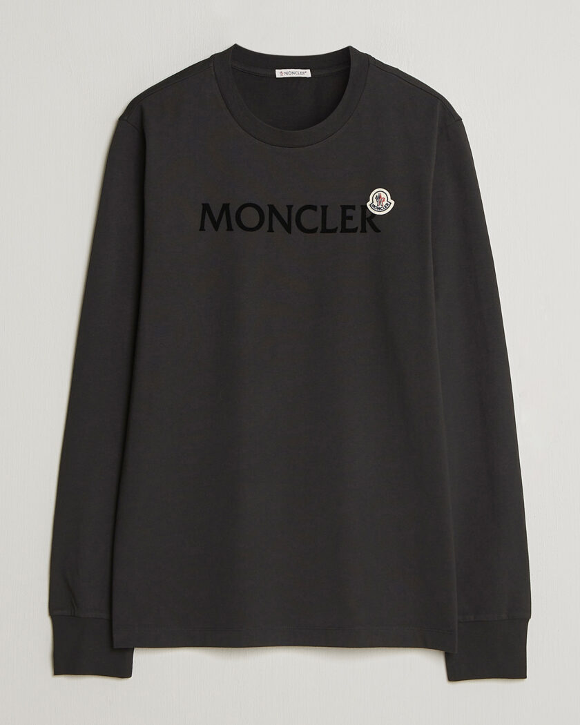 Moncler Lettering Logo Long Sleeve T-Shirt Black – Schwarz