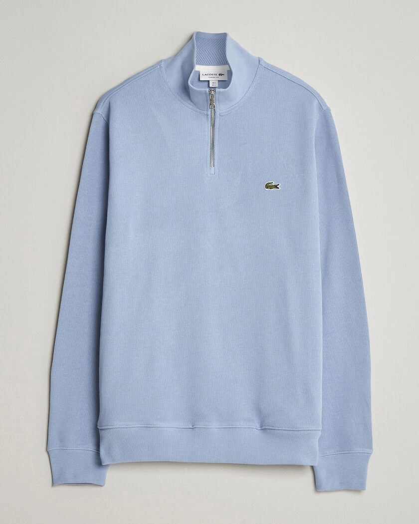 Lacoste Rib Interlock Half Zip Aphylla Blue – Blau