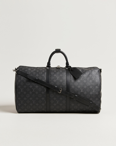 Louis Vuitton Pre-Owned Keepall Bandouliére 55 Monogram Eclipse – Grau