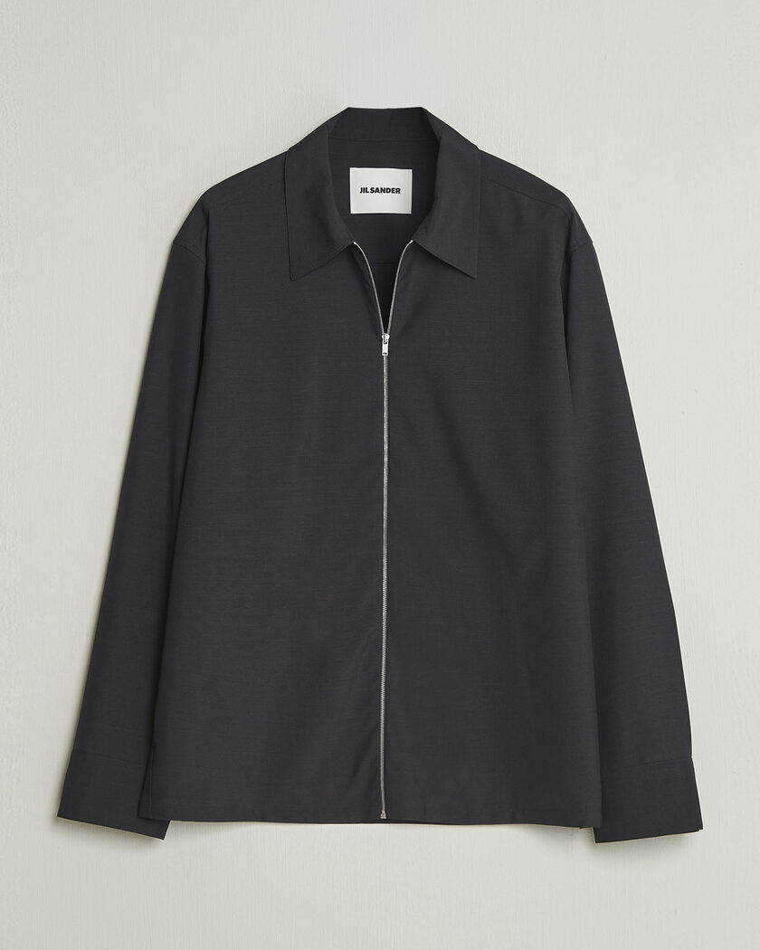 Jil Sander Zip Shirt Blouson Navy – Blau