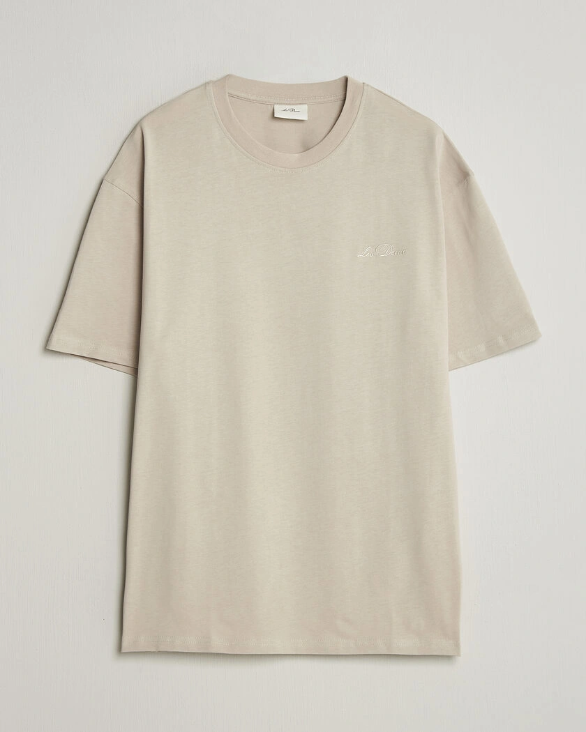 LES DEUX Crew T-Shirt Light Sand – Weiß