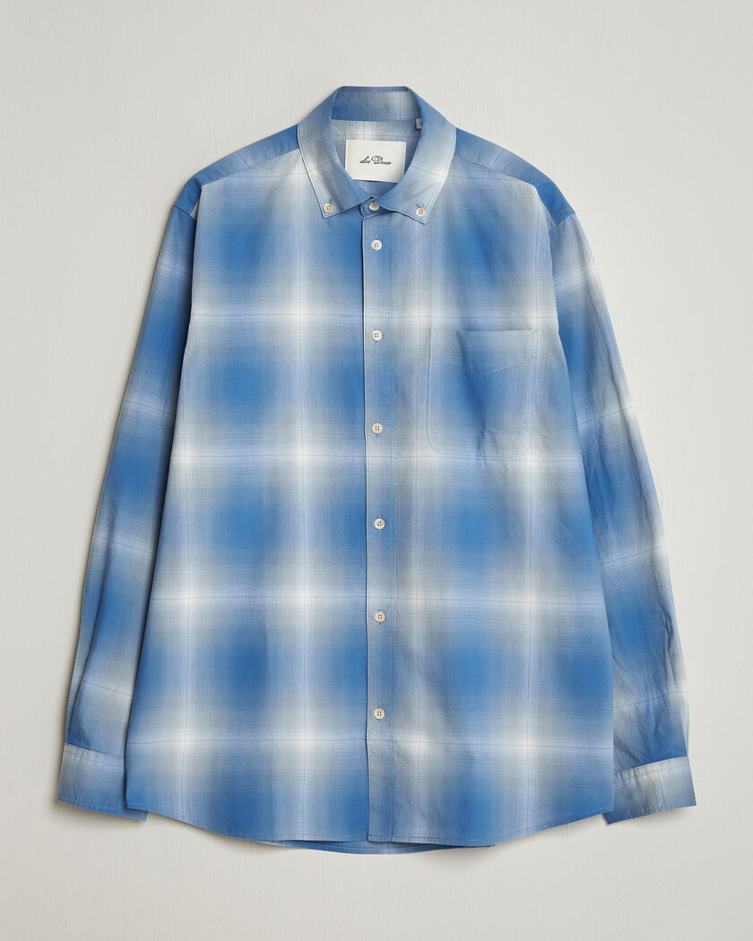 LES DEUX Kent Shadowcheck Shirt Palace Blue – Blau