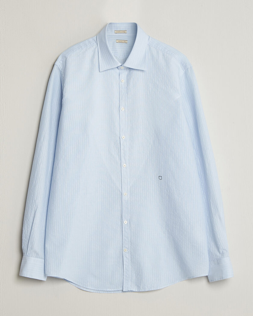 Massimo Alba Genova Striped Shirt Sky Blue – Blau