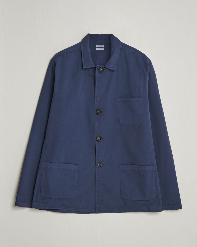  Massimo Alba Florida Cotton Shirt Jacket Midnight Blue – Blau