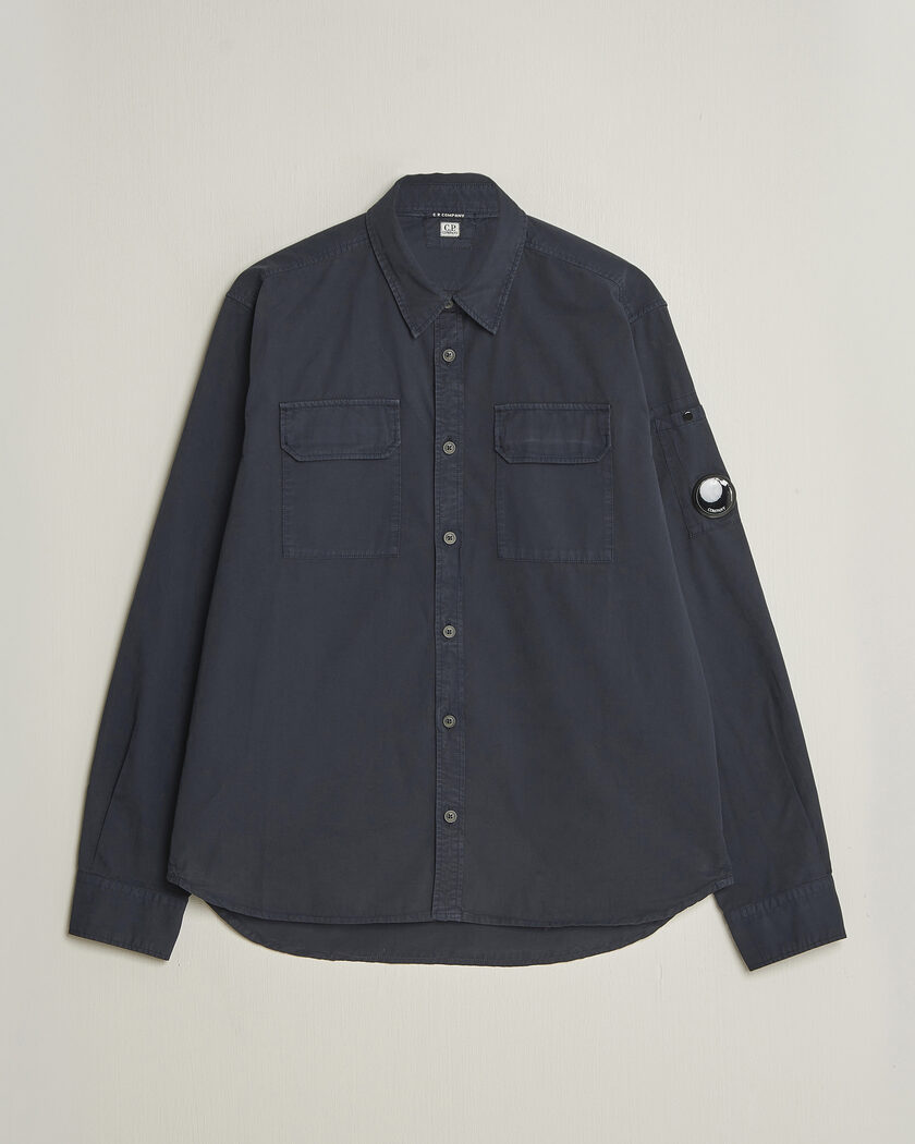 C.P. Company Organic Gabardine Pocket Shirt Navy – Blau