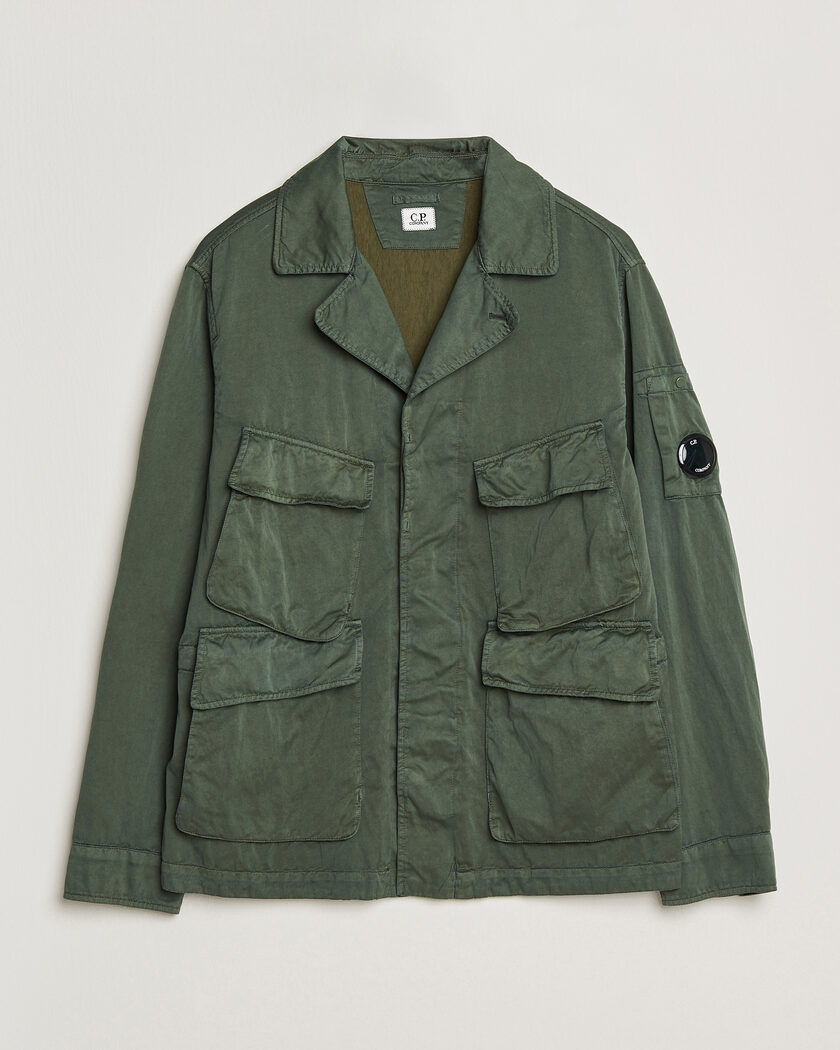  C.P. Company Raso Cinque Cotton Nylon Jungle Jacket Dark Green – Grün