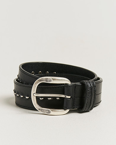 Golden Goose Studded Leather Belt Black – Schwarz