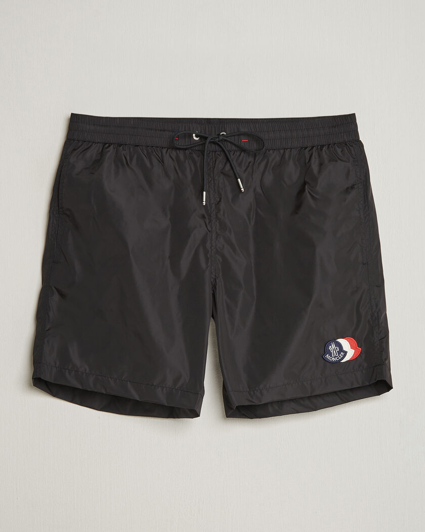 Moncler Tricolore Logo Swim Shorts Black – Schwarz