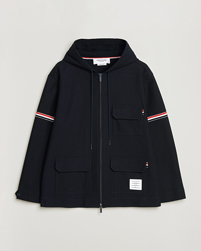 Thom Browne Tech Twill Field Jacket Navy – Blau