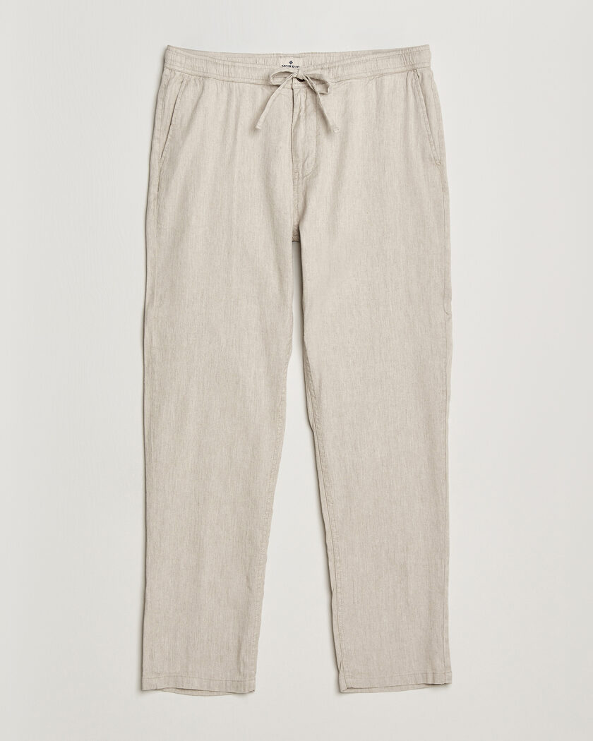 Morris Fenix Linen Trousers Khaki – Beige